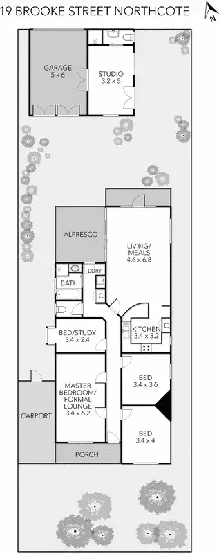 Floorplan of Homely house listing, 19 Brooke Street, Northcote VIC 3070