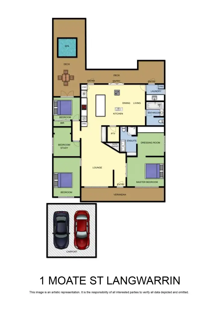 Floorplan of Homely house listing, 1 Moate Street, Langwarrin VIC 3910