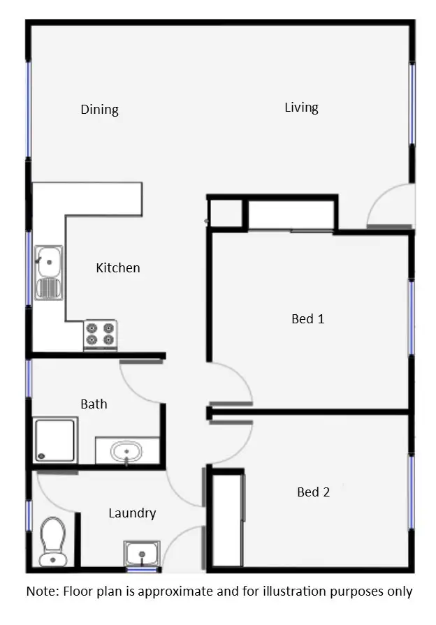 Floorplan of Homely unit listing, 10/221-223 Adams Street, Wentworth NSW 2648