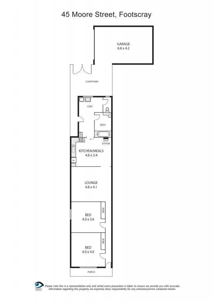 Floorplan of Homely house listing, 45 Moore Street, Footscray VIC 3011