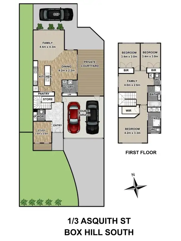Floorplan of Homely house listing, 1/3 Asquith Street, Box Hill South VIC 3128