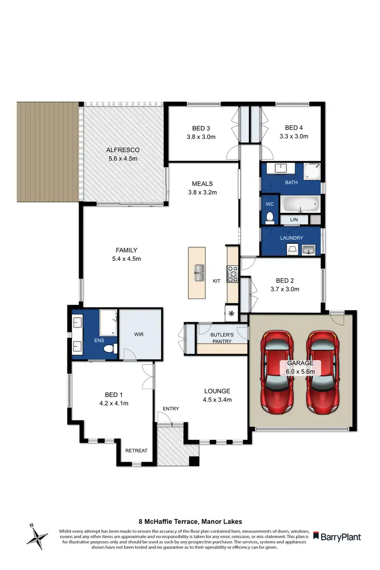 Floorplan of Homely house listing, 8 McHaffie Terrace, Wyndham Vale VIC 3024