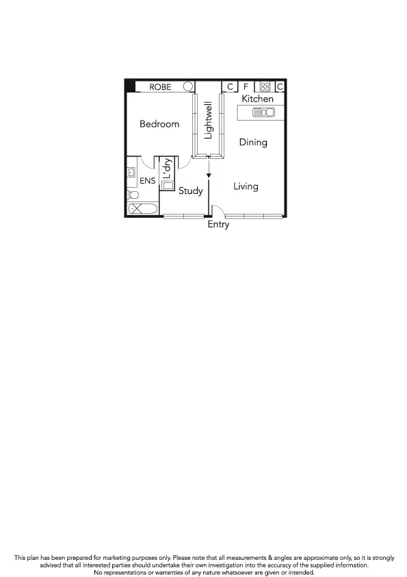 Floorplan of Homely unit listing, 213/91 Dow Street, Port Melbourne VIC 3207