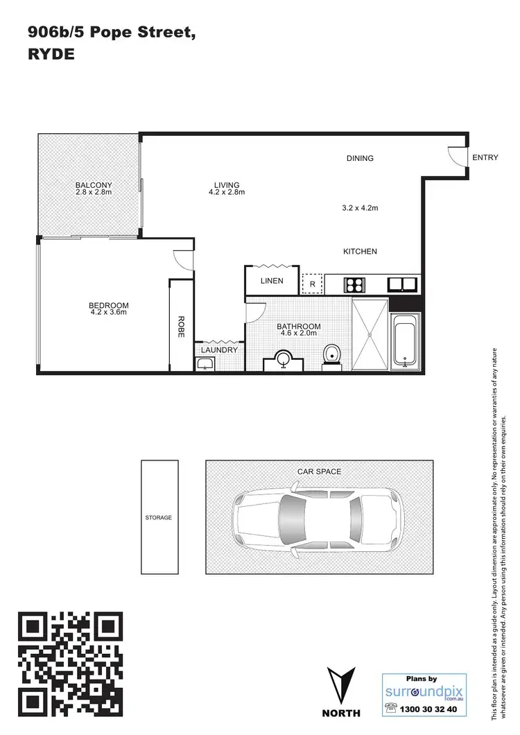 Floorplan of Homely apartment listing, 906.B./5 Pope St, Ryde NSW 2112