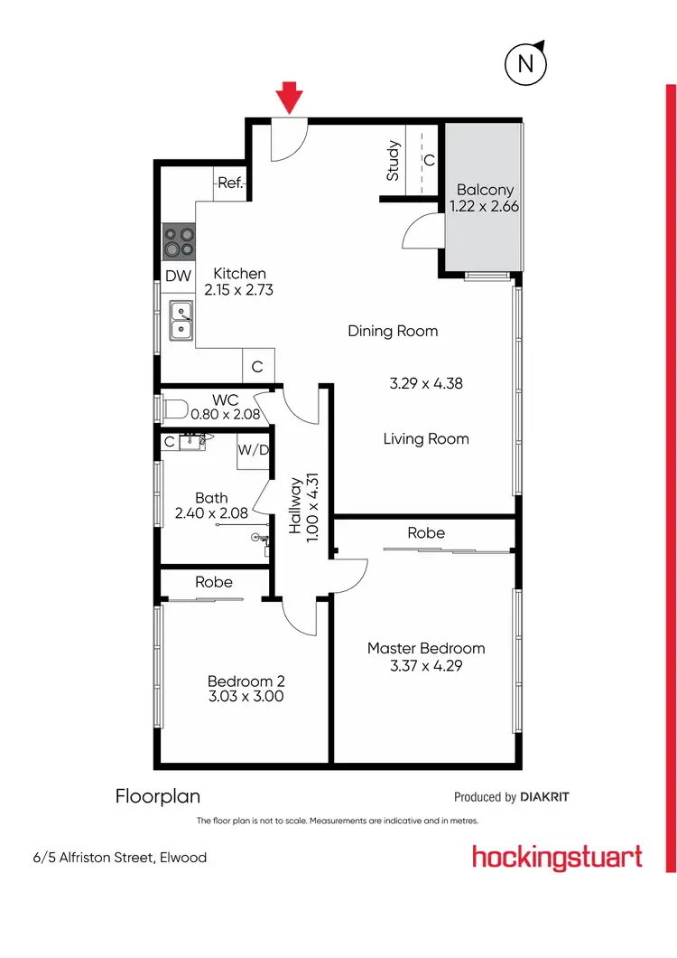 Floorplan of Homely apartment listing, 6/5 Alfriston Street, Elwood VIC 3184