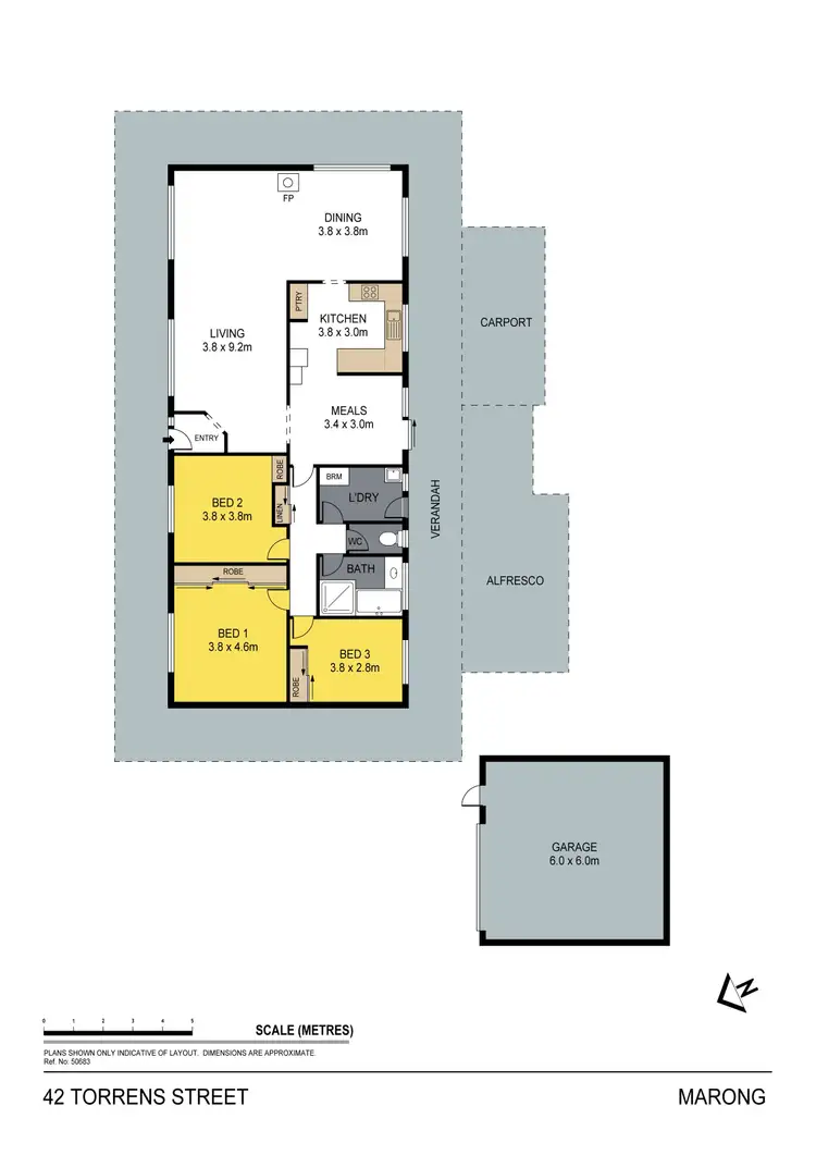 Floorplan of Homely house listing, 42 Torrens Street, Marong VIC 3515