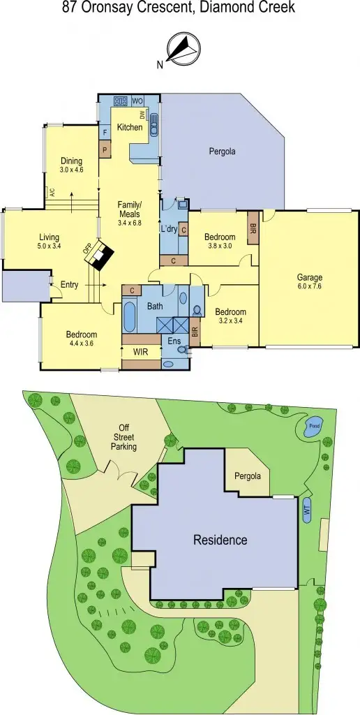 Floorplan of Homely house listing, 87 Oronsay Crescent, Diamond Creek VIC 3089
