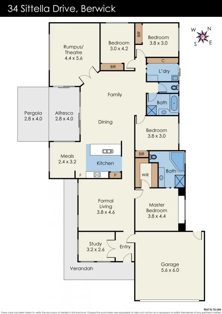 Floorplan of Homely house listing, 34 Sittella Drive, Berwick VIC 3806