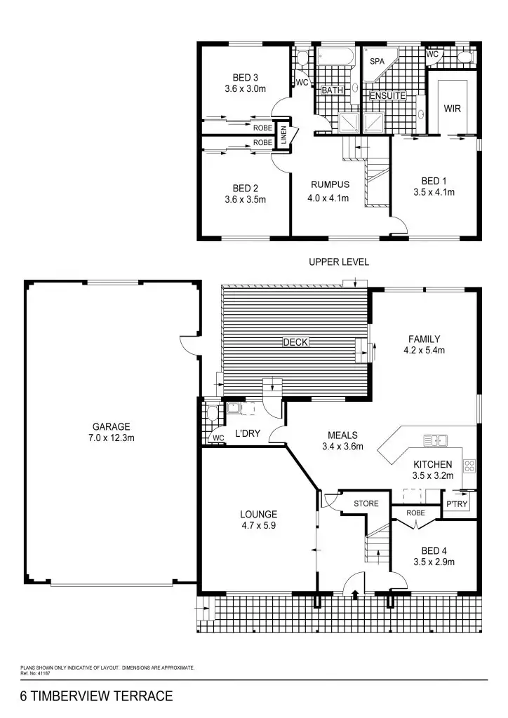 Floorplan of Homely house listing, 6 Timberview Terrace, Kangaroo Flat VIC 3555