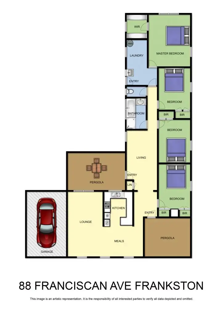Floorplan of Homely house listing, 88 Franciscan Ave, Frankston VIC 3199