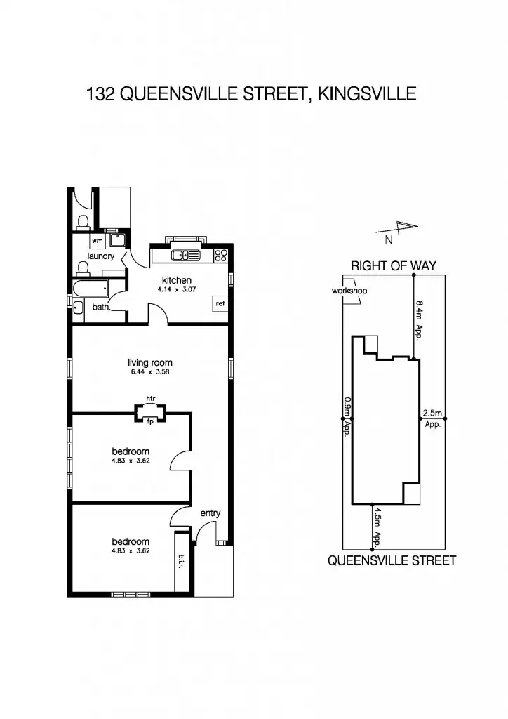 Floorplan of Homely house listing, 132 Queensville Street, Kingsville VIC 3012