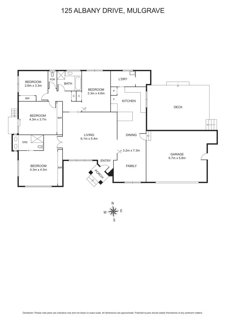 Floorplan of Homely house listing, 125 Albany Drive, Mulgrave VIC 3170