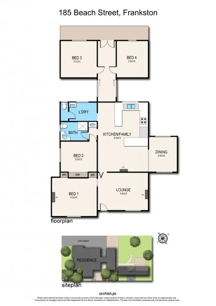 Floorplan of Homely house listing, 185 Beach Street, Frankston VIC 3199