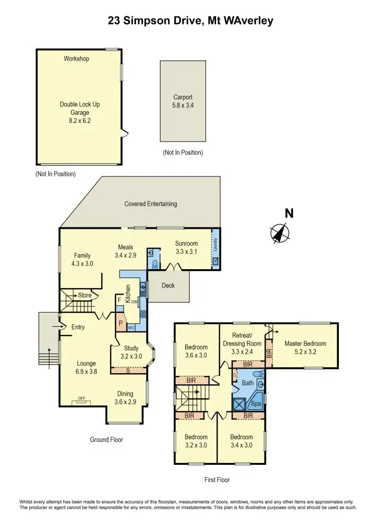Floorplan of Homely house listing, 23 Simpson Drive, Mount Waverley VIC 3149