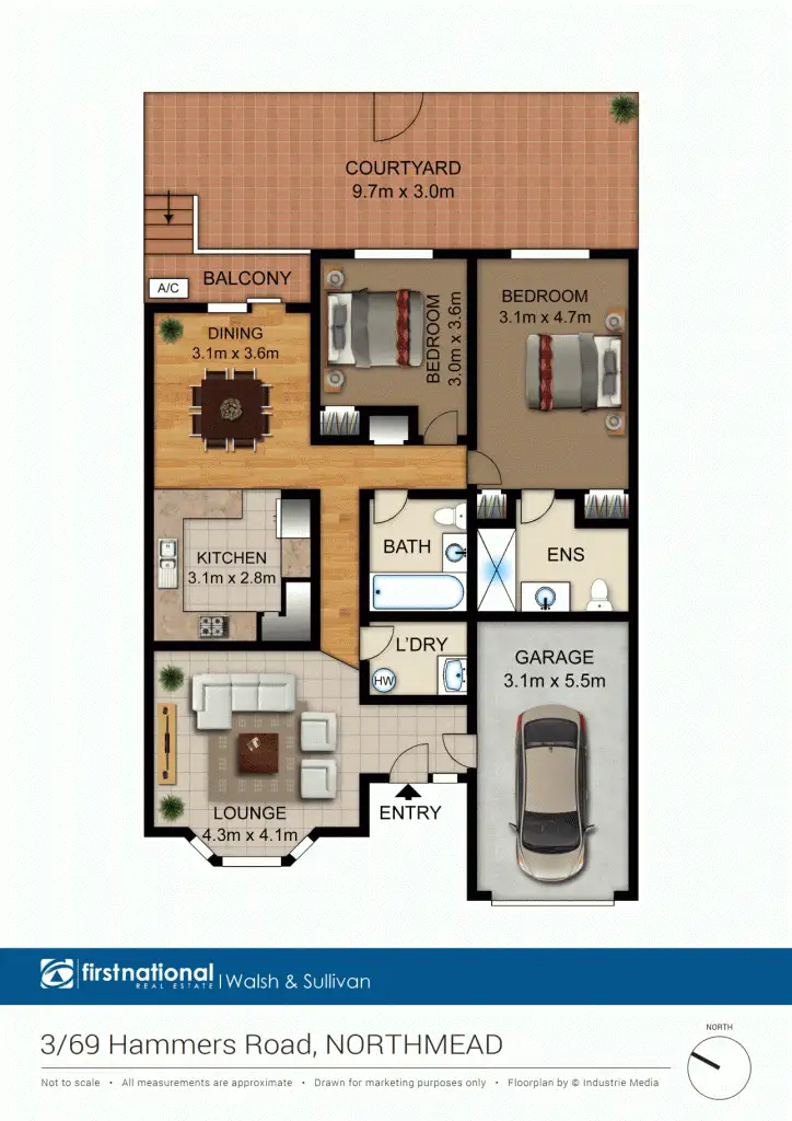Floorplan of Homely villa listing, 3/69 Hammers Road, Northmead NSW 2152