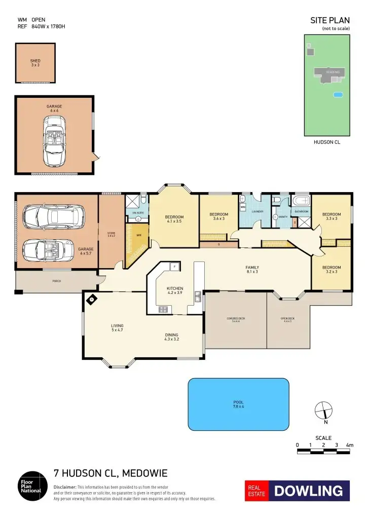 Floorplan of Homely house listing, 7 Hudson Close, Medowie NSW 2318