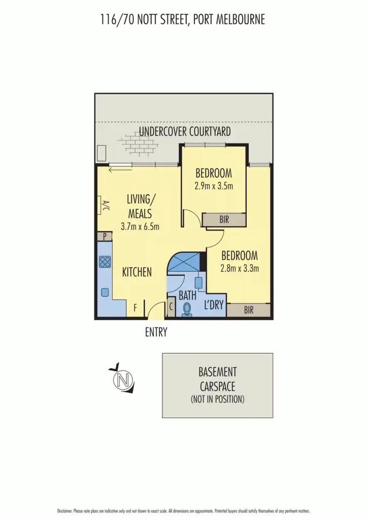 Floorplan of Homely house listing, 116/70 Nott Street, Port Melbourne VIC 3207