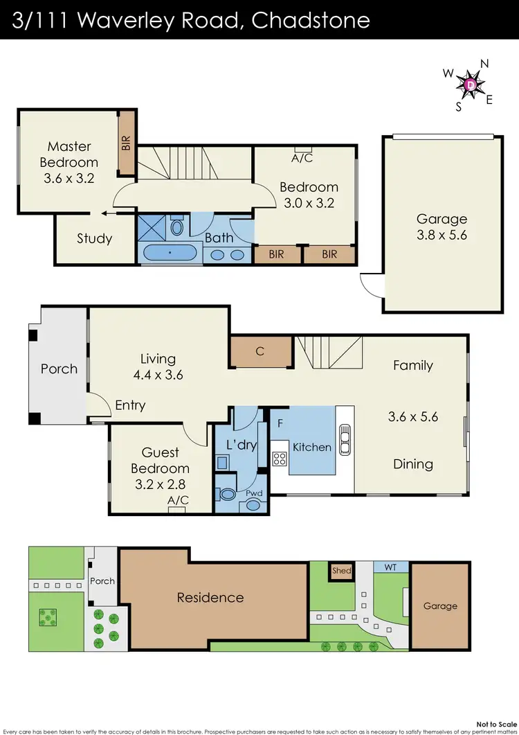 Floorplan of Homely townhouse listing, 3/111 Waverley Road, Chadstone VIC 3148