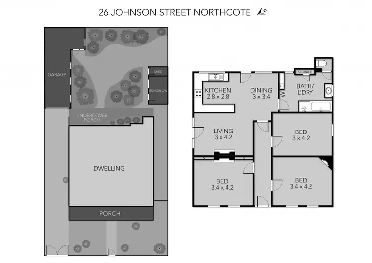 Floorplan of Homely house listing, 26 Johnson Street, Northcote VIC 3070