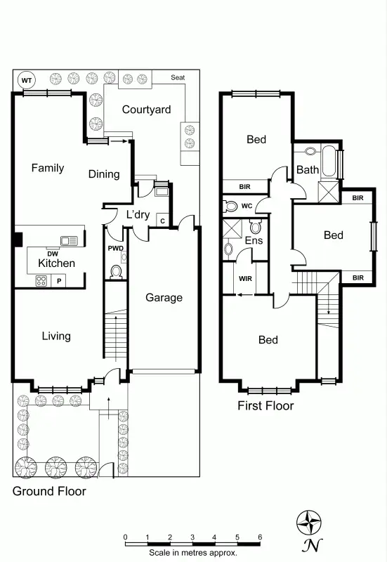 Floorplan of Homely townhouse listing, 1/1 Walsh Street, Ormond VIC 3204