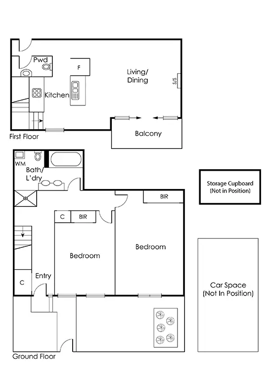 Floorplan of Homely townhouse listing, 8/71A Tanner Street, Richmond VIC 3121