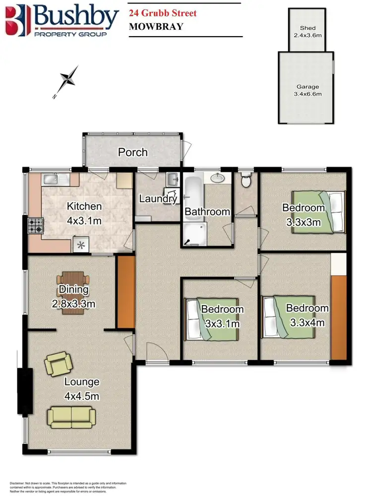 Floorplan of Homely house listing, 24 Grubb Street, Mowbray TAS 7248