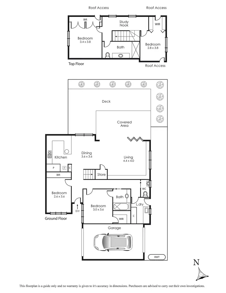 Floorplan of Homely townhouse listing, 76B Warren Road, Mordialloc VIC 3195
