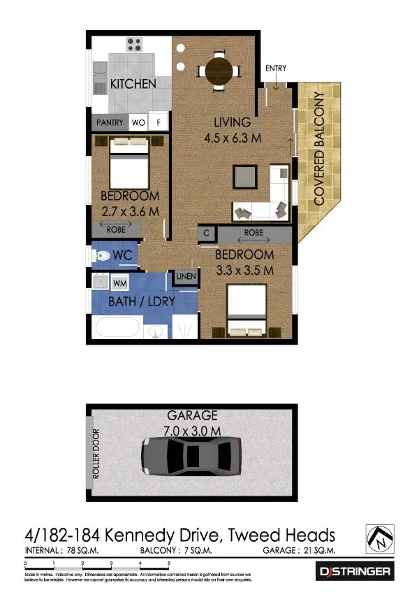 Floorplan of Homely unit listing, 4/182-184 Kennedy Drive, Tweed Heads West NSW 2485