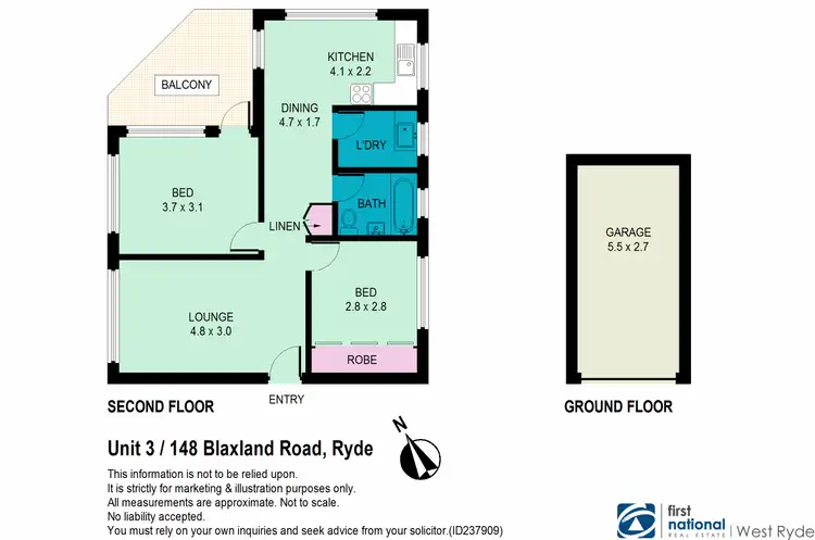 Floorplan of Homely unit listing, 3/148A Blaxland road (cnr Belmore & Blaxland rd), Ryde NSW 2112