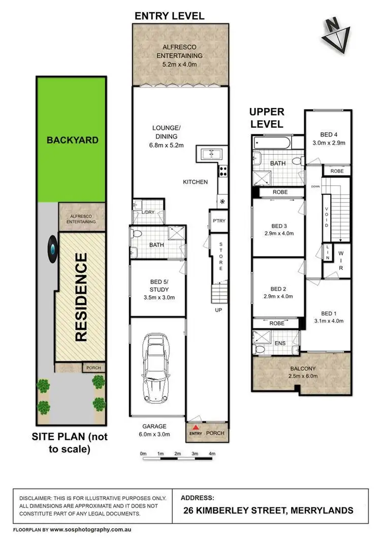 Floorplan of Homely semi-detached listing, 26 Kimberley Street, Merrylands NSW 2160