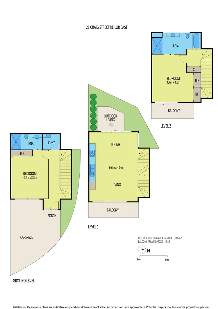 Floorplan of Homely townhouse listing, 21/24 Craig Street, Keilor East VIC 3033