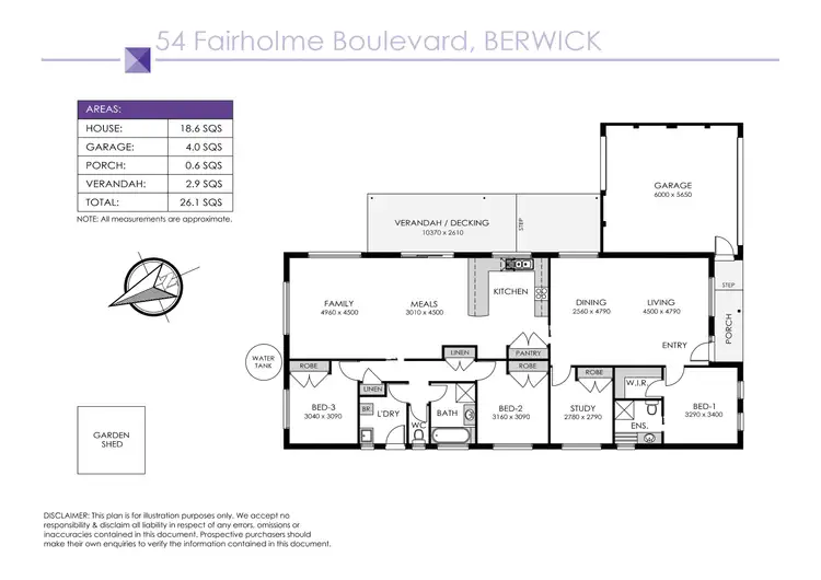 Floorplan of Homely house listing, 54 Fairholme Boulevard, Berwick VIC 3806