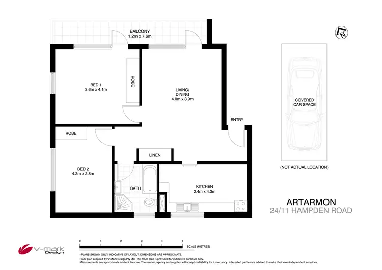 Floorplan of Homely apartment listing, 24/11 Hampden Rd, Artarmon NSW 2064