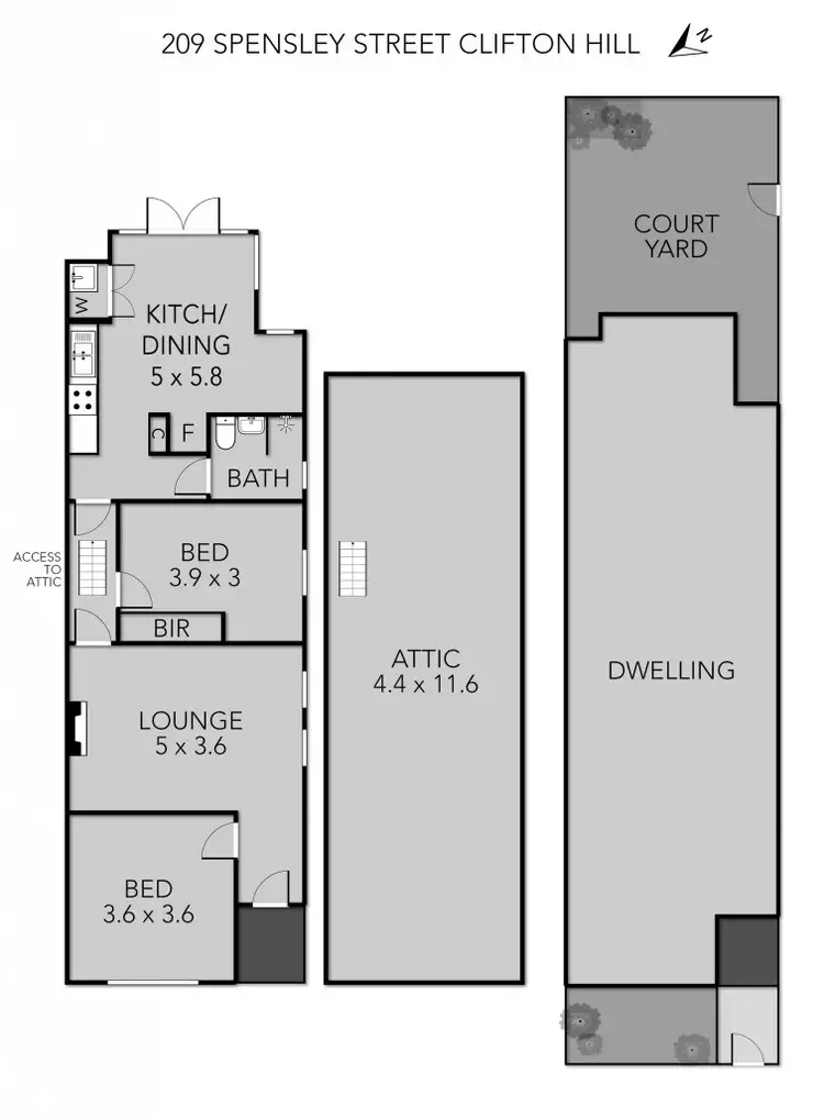 Floorplan of Homely house listing, 209 Spensley Street, Clifton Hill VIC 3068