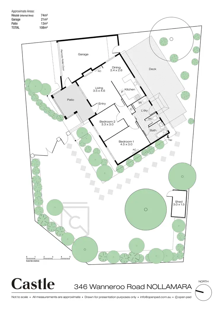 Floorplan of Homely semi-detached listing, 346 Wanneroo Rd (access via Berkeley Ave), Nollamara WA 6061