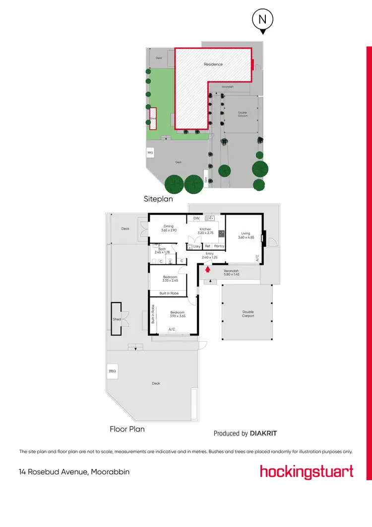 Floorplan of Homely house listing, 14 Rosebud Avenue, Moorabbin VIC 3189