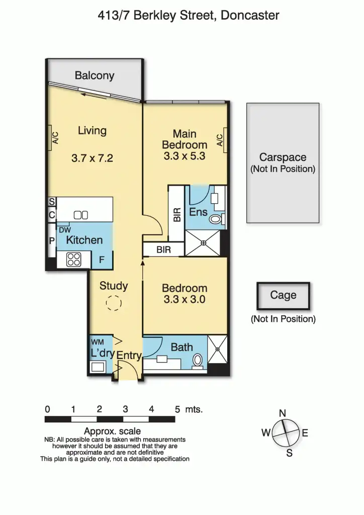 Floorplan of Homely apartment listing, 413/7 Berkeley Street, Doncaster VIC 3108