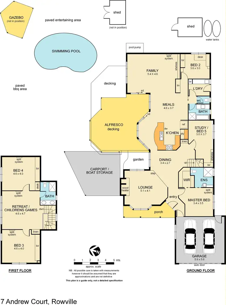 Floorplan of Homely house listing, 7 Andrew Court, Rowville VIC 3178