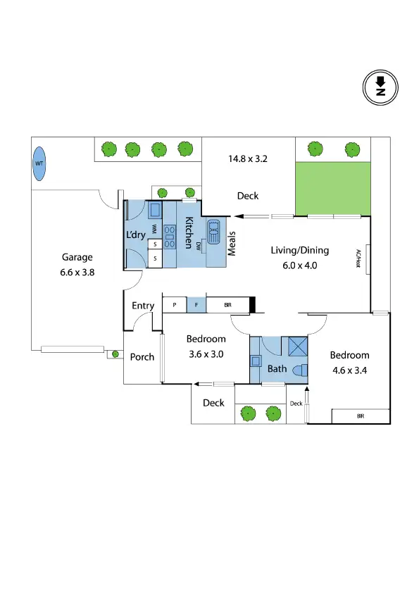 Floorplan of Homely townhouse listing, 3/25 Eames Avenue, Brooklyn VIC 3012