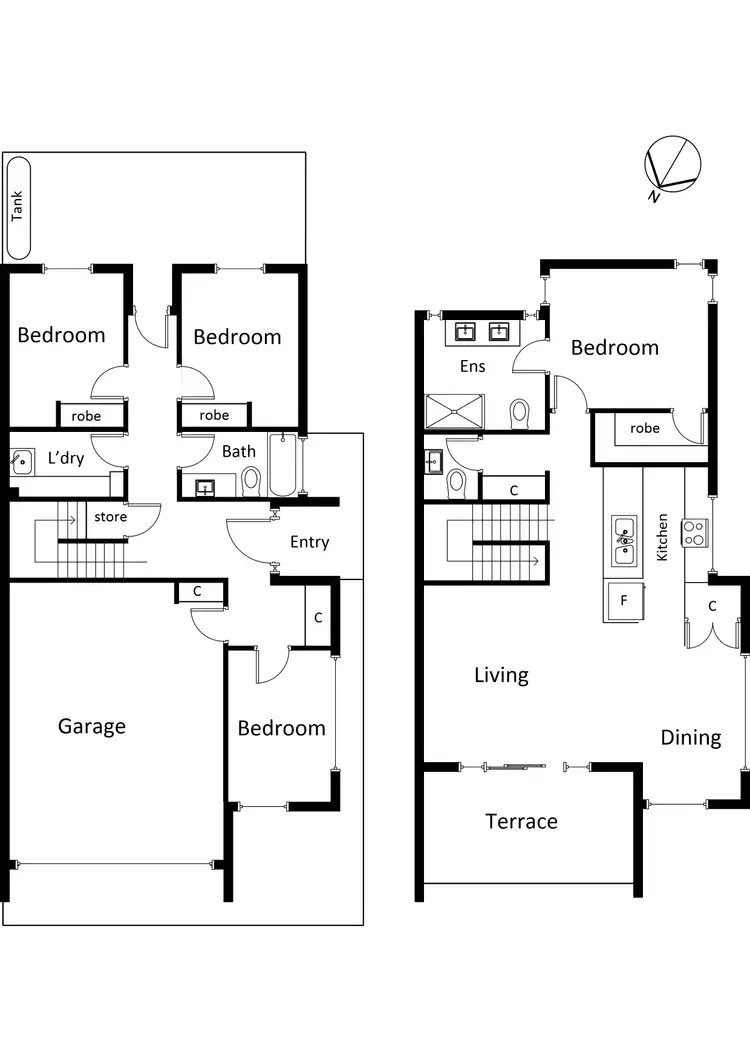 Floorplan of Homely townhouse listing, 2 Withers Way, Mentone VIC 3194