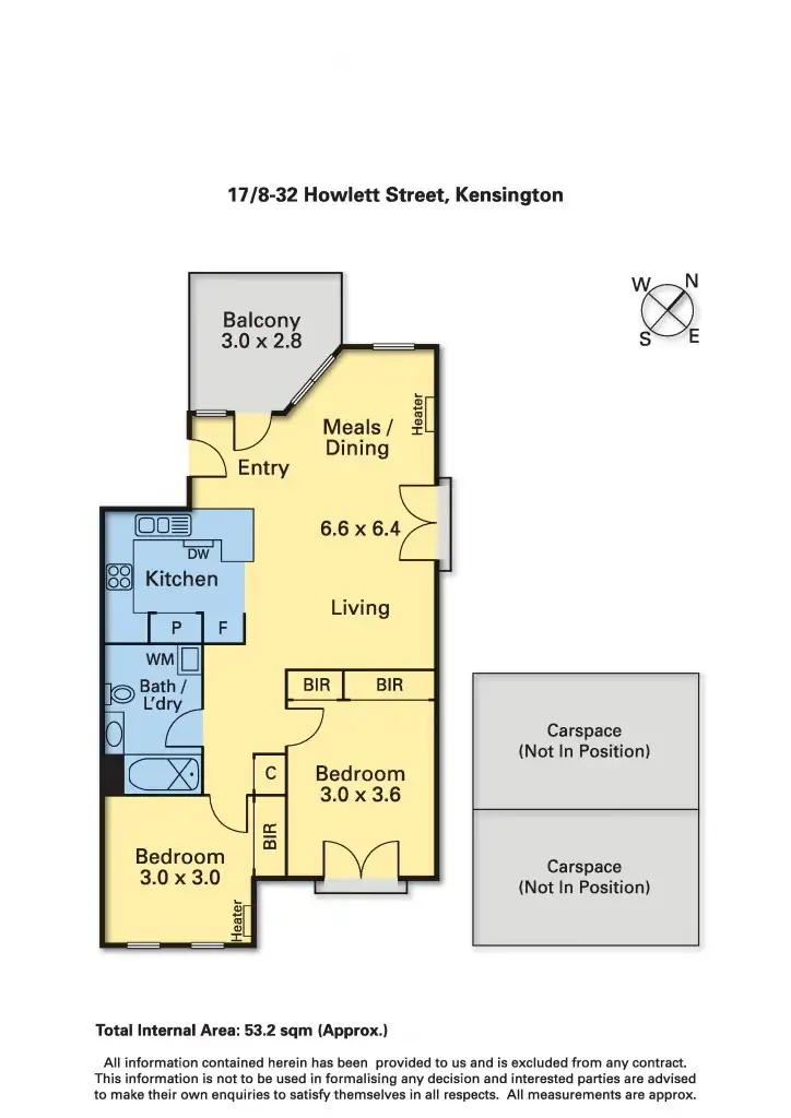 Floorplan of Homely apartment listing, 17/8-32 Howlett Street, Kensington VIC 3031