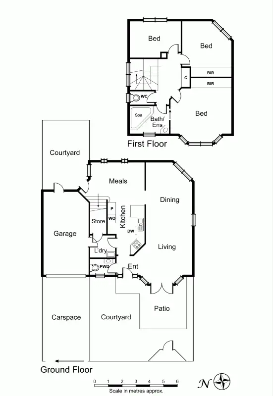 Floorplan of Homely townhouse listing, 1/98 Mimosa Road, Carnegie VIC 3163
