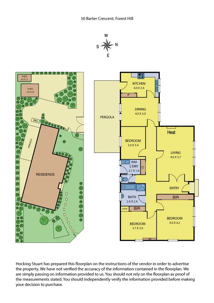 Floorplan of Homely house listing, 50 Barter Crescent, Forest Hill VIC 3131