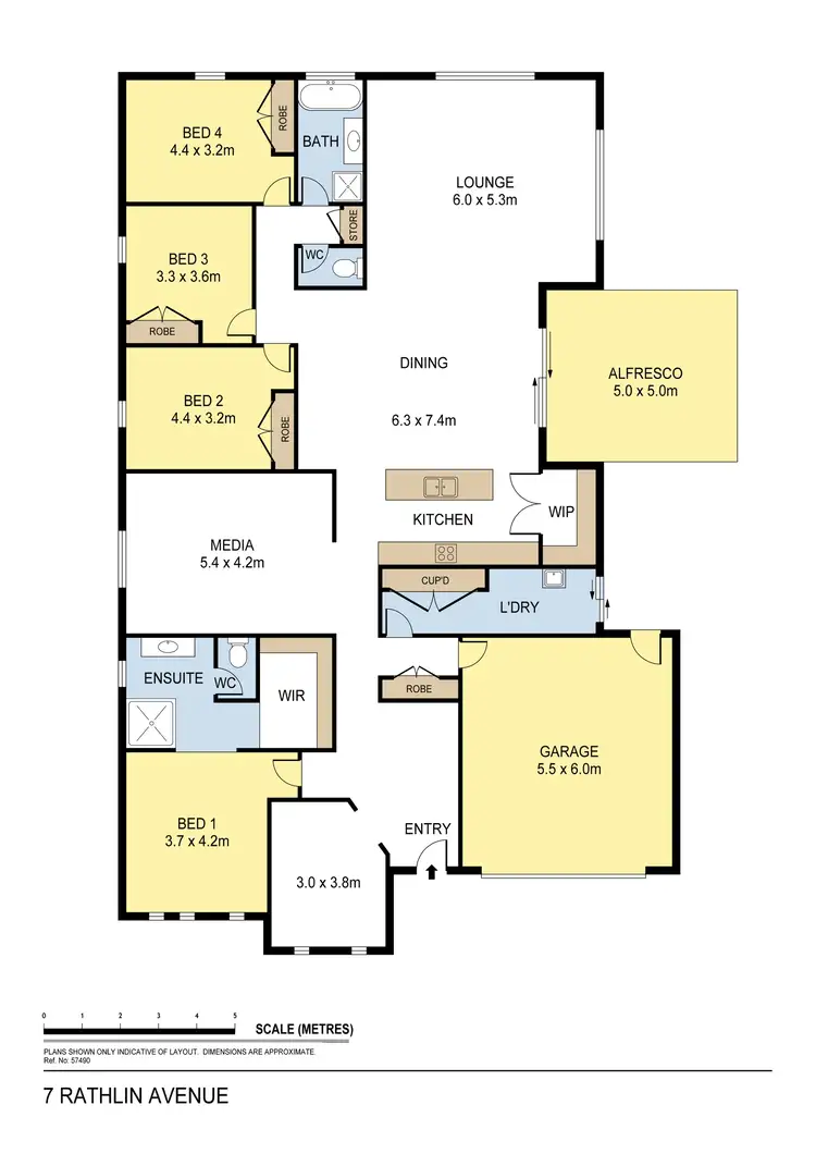 Floorplan of Homely house listing, 7 Rathlin Avenue, Junortoun VIC 3551