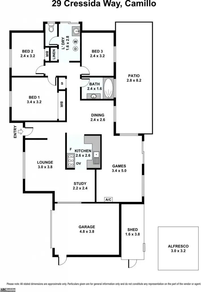Floorplan of Homely house listing, 29 Cressida Way, Camillo WA 6111
