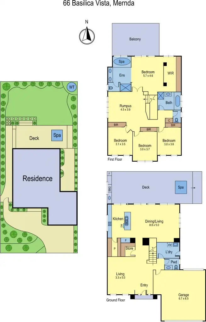 Floorplan of Homely house listing, 66 Basilica Vista, Mernda VIC 3754