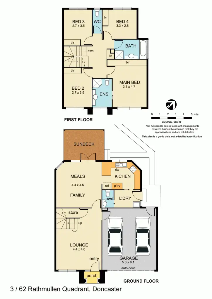 Floorplan of Homely townhouse listing, 3/62 Rathmullen Quadrant, Doncaster VIC 3108