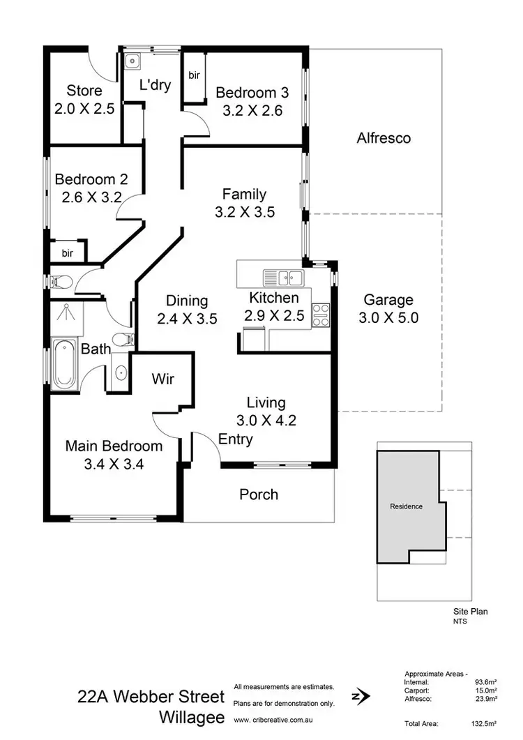 Floorplan of Homely unit listing, 22A Webber Street, Willagee WA 6156