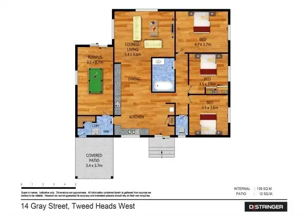 Floorplan of Homely house listing, 14 Gray Street, Tweed Heads West NSW 2485