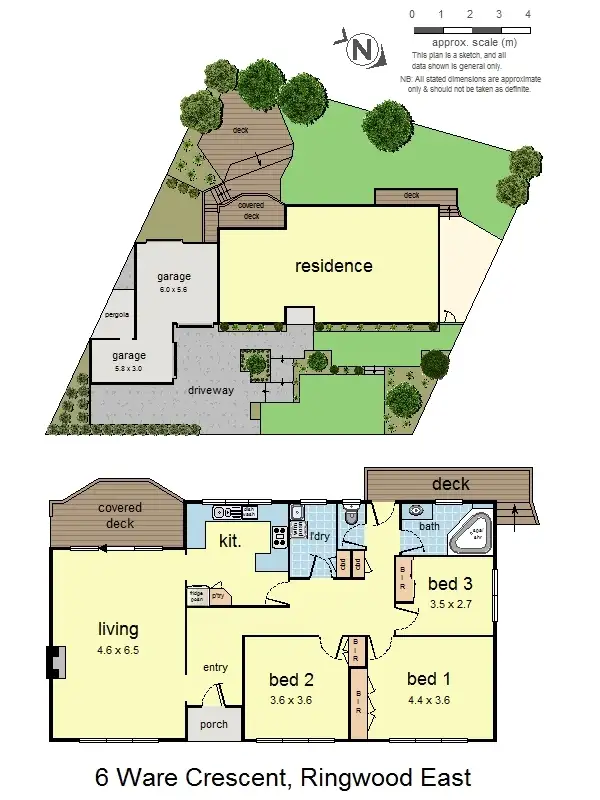 Floorplan of Homely house listing, 6 Ware Crescent, Ringwood East VIC 3135